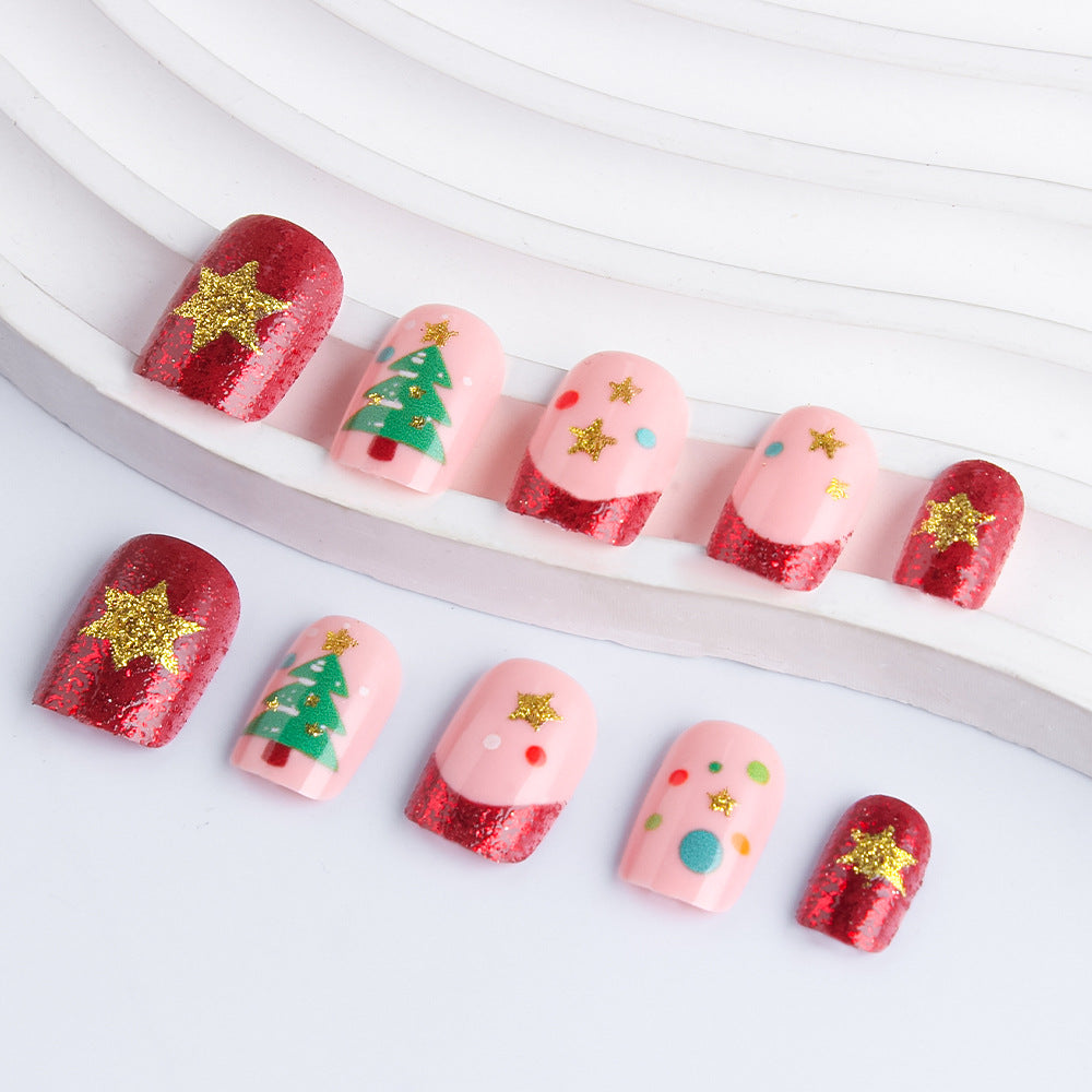 Festliche Weihnachts-Themen Gel-Nagelkunst Set Brehn