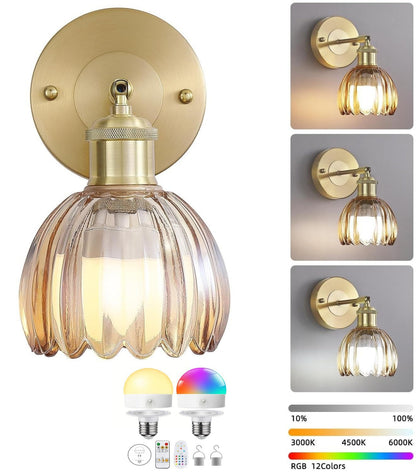 Elegante Glas Wandleuchte
