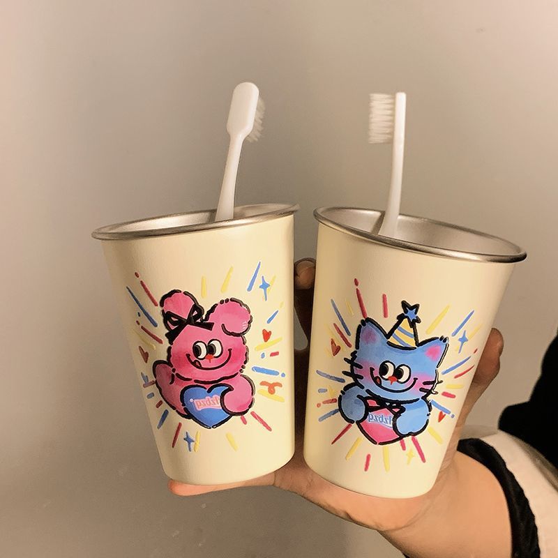 Kreative Trinkglas mit Lustigem Katzenmotiv Brehn