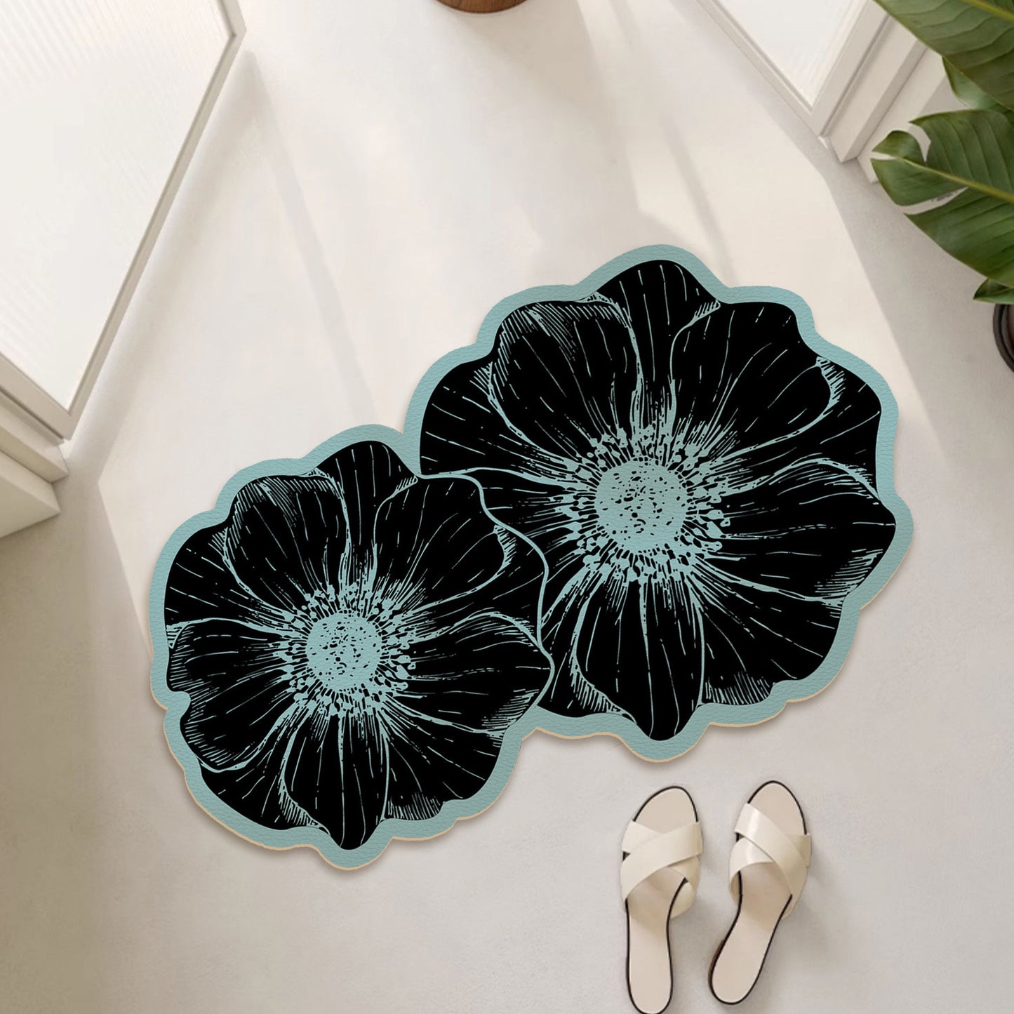 Florales Druck Badmatte Brehn