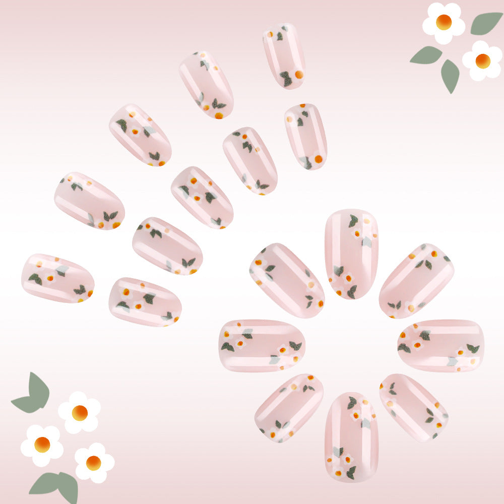 Florales Druck Gel Nail Art Brehn