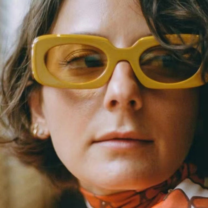Damen Modische Sonnenbrille mit einzigartigem transparentem Rahmen Brehn