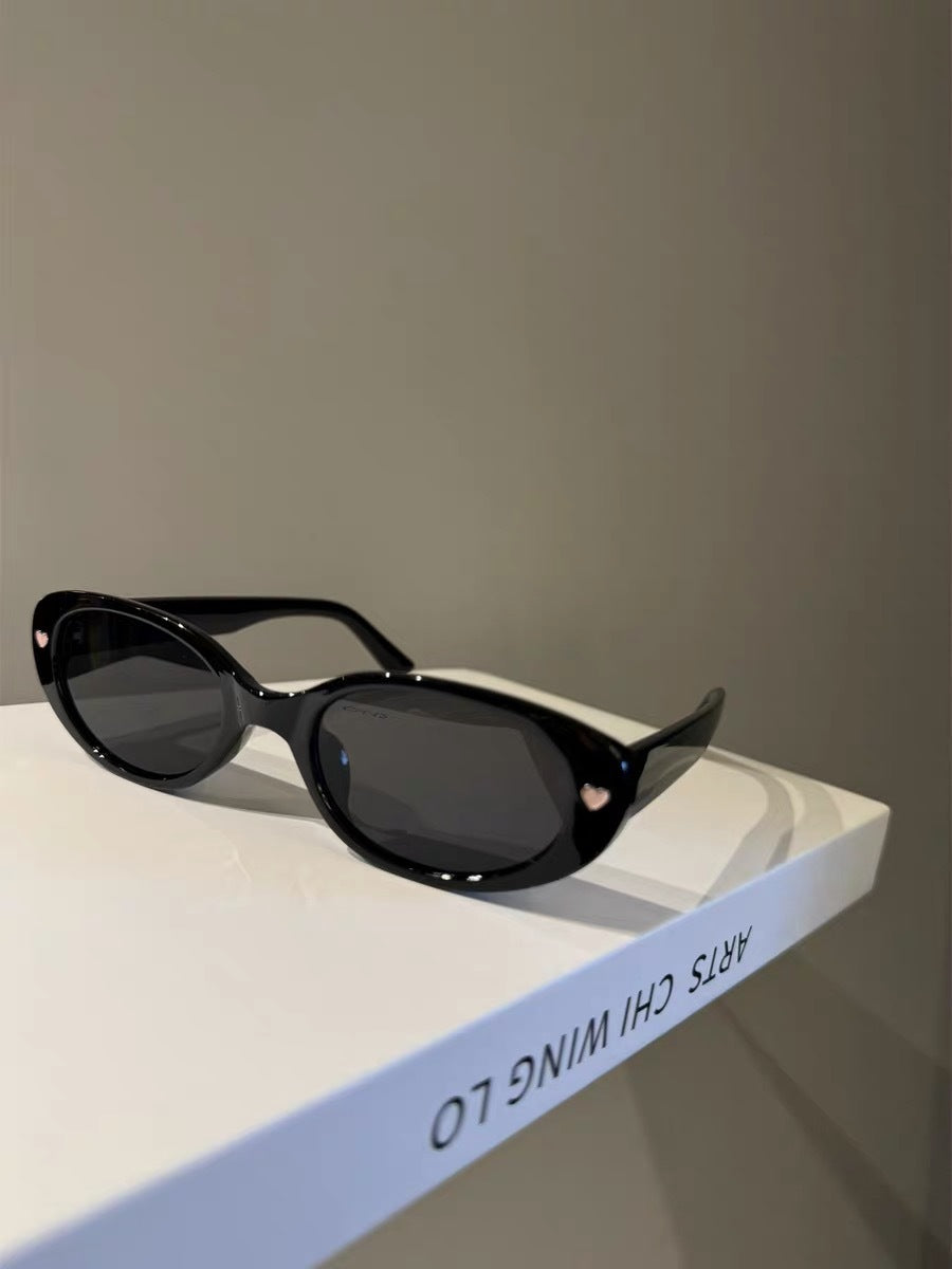 Modische Cat-Eye Sonnenbrille mit Herzen Brehn