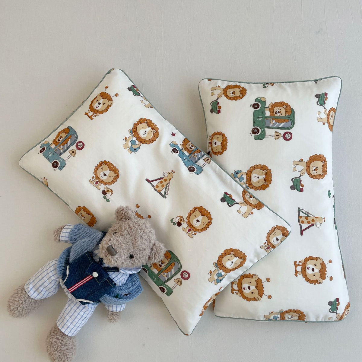 Babybettwäsche-Set aus Baumwoll-Musselin mit floralem & Tier-Print