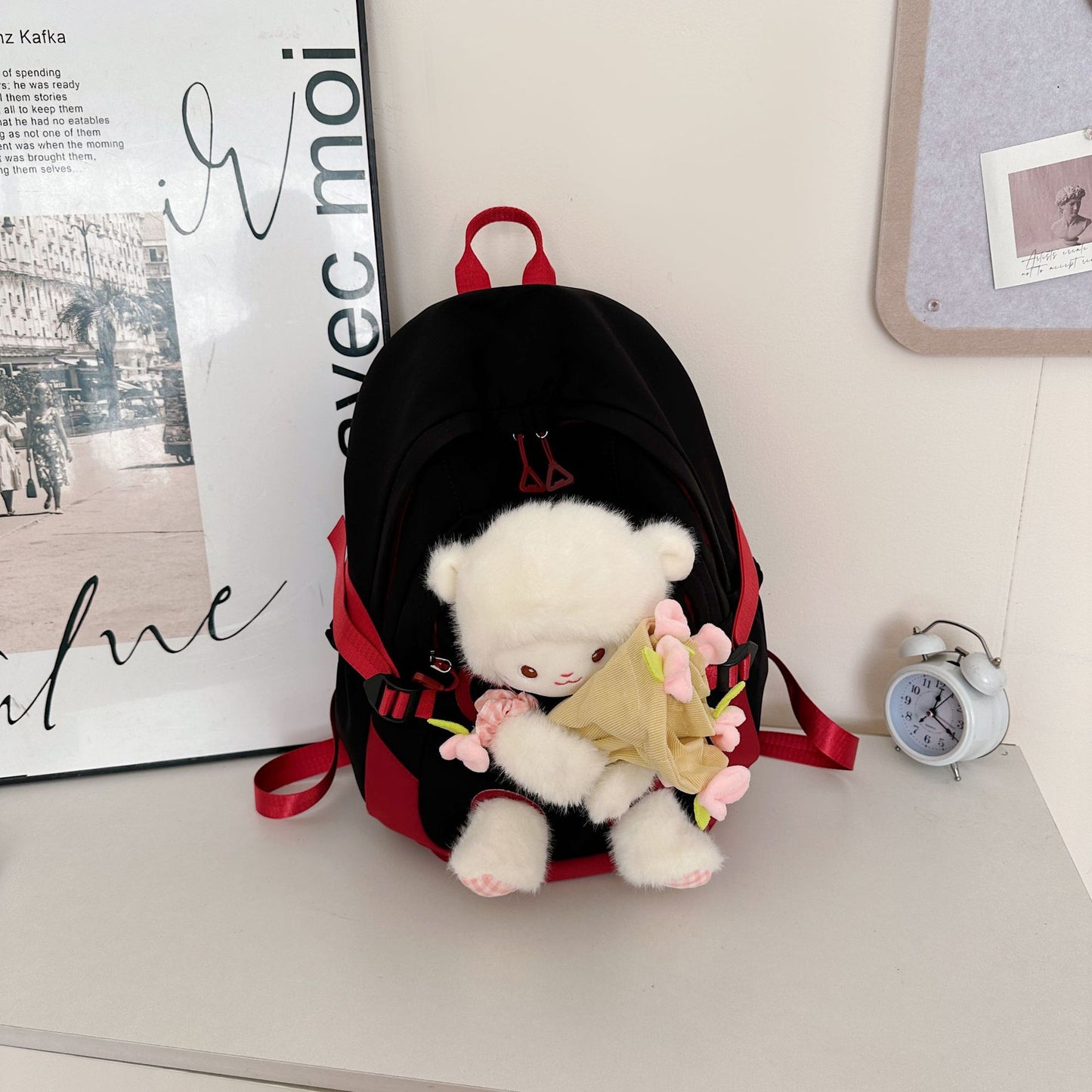 Rucksack mit Niedlichem Plüschmotiv und Praktischen Fächern Brehn