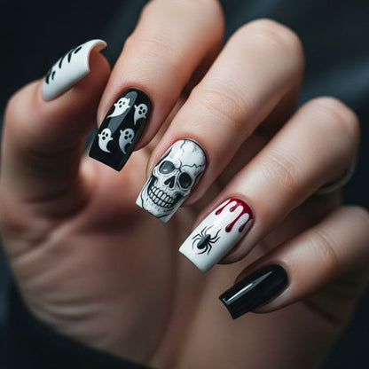 Halloween-Themen Spooky Nagelkunst Set Brehn