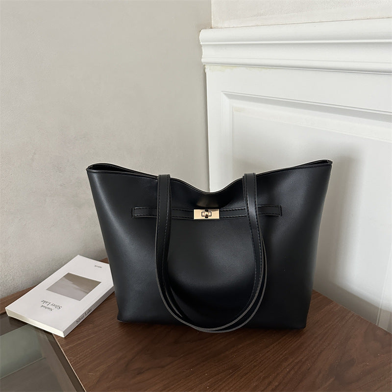 Minimalistische Leder Tote Bag