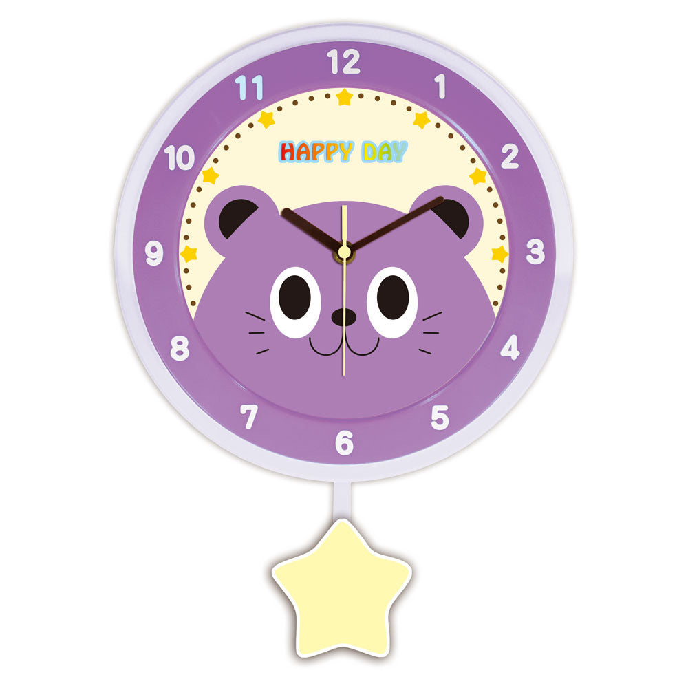 Wanduhr mit buntem Tierdesign Brehn