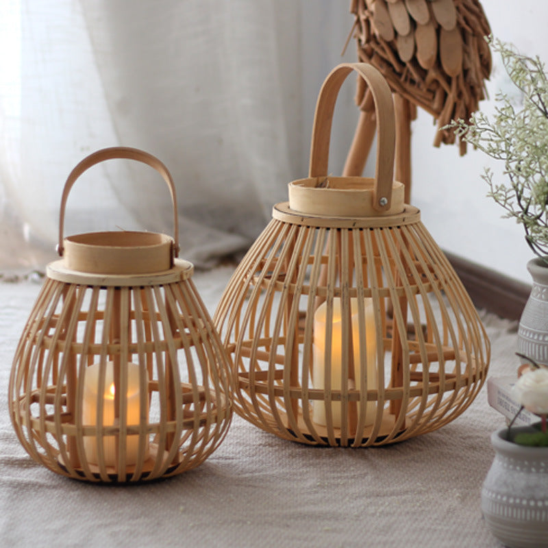 Natürliche Rattan Laterne Brehn