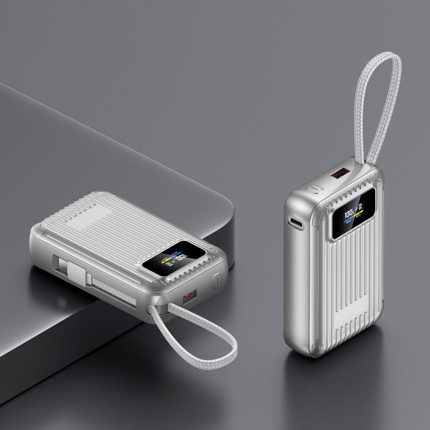 Kompakte Powerbank mit Intelligenter Lcd-Anzeige und Schneller Ladefunktion Brehn