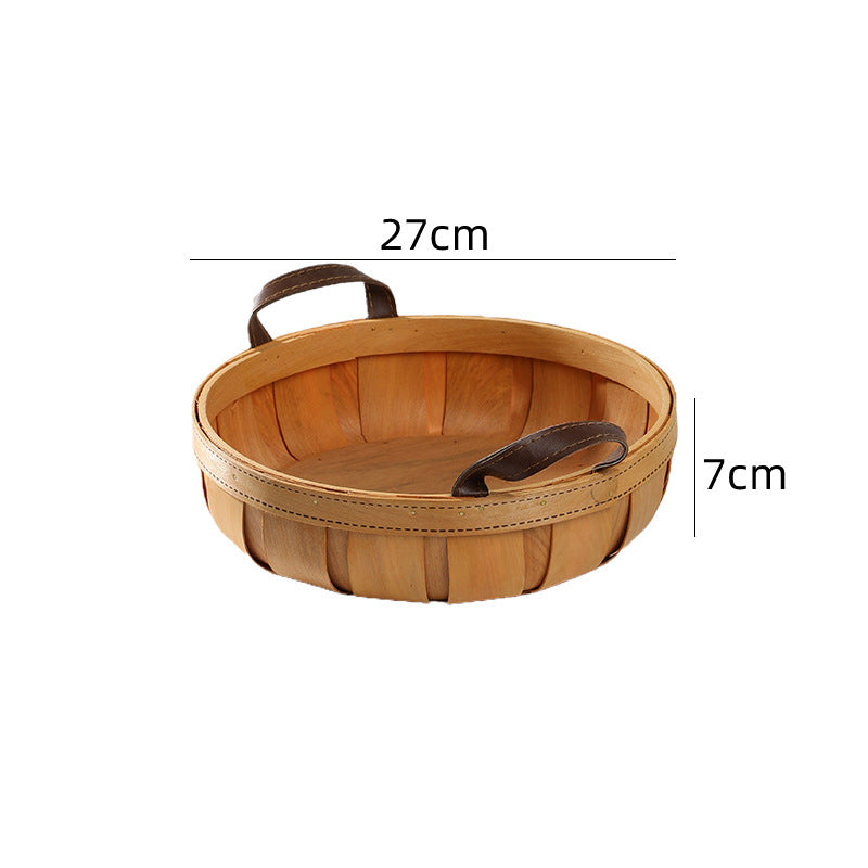 Unisex Handgefertigter Korb mit Ledergriffen Brehn