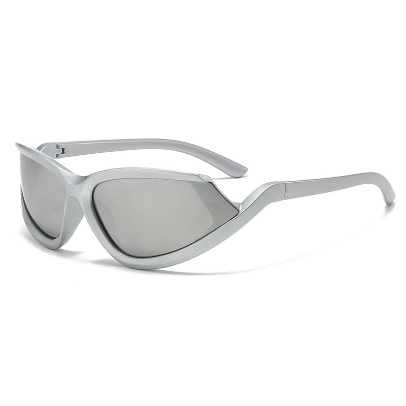 Damen futuristische Sonnenbrille mit aerodynamischem Design Brehn