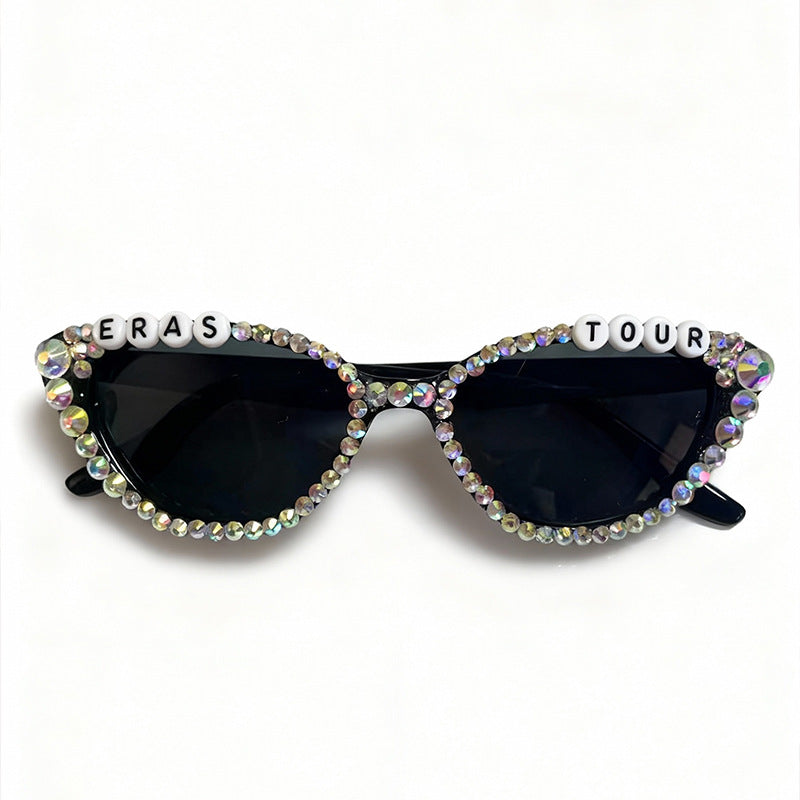 Strass-besetzte Katzenaugen-Sonnenbrille Brehn