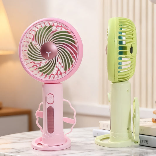 Damen Tragbarer Handventilator mit flexibler Neigungsverstellung und stufenloser Geschwindigkeitsregelung Brehn