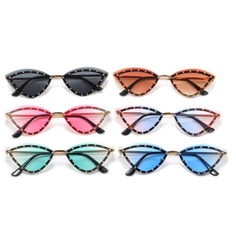 Damen Cat-Eye Sonnenbrille mit Glitzer-Details Brehn