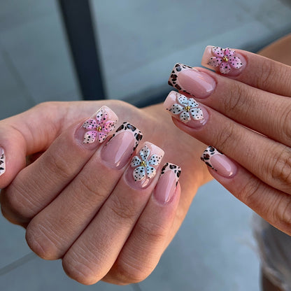 Dekoratives Floral Acryl Nagelkunst Set Brehn