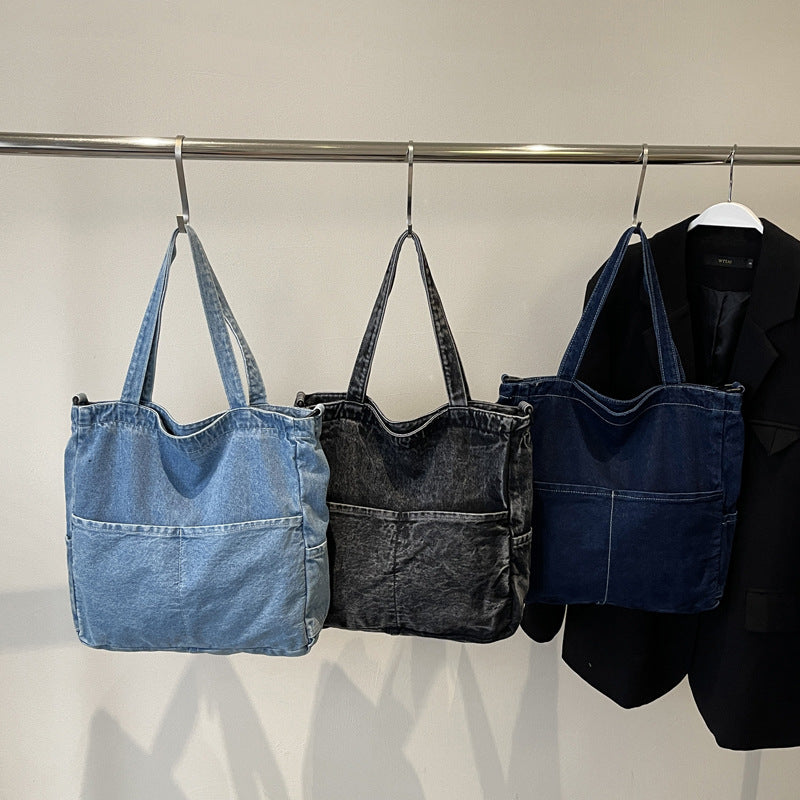 Premium Denim Schultertasche Brehn