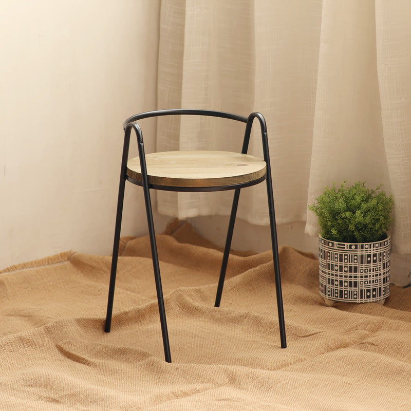 Moderner Hocker mit Holzsitz Brehn