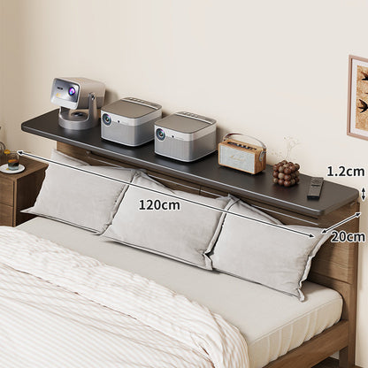 Slim Floating Kopfteil Nachttischregal mit ultra-dünnem Profil und abgerundeten Ecken