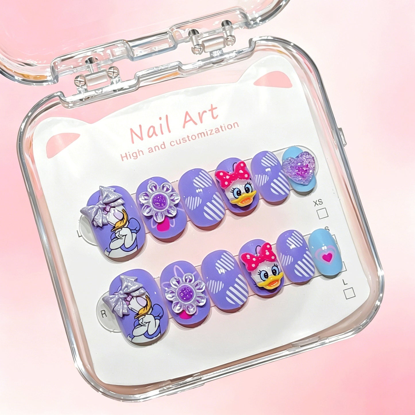 Benutzerdefiniertes cartoon-inspiriertes press-on Nagelkunst-Set Brehn
