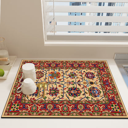 Floral Print Dekorative Teppich