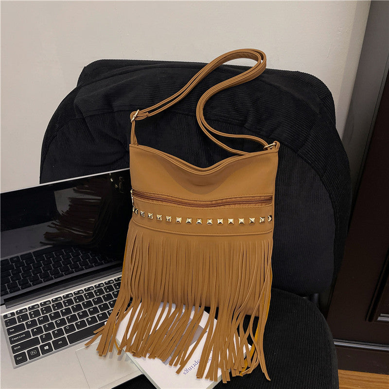 Stylische Fransen Crossbody Tasche Brehn