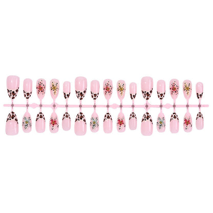 Exquisite Kunstnagel-Set mit floralem und tierischem Design Brehn