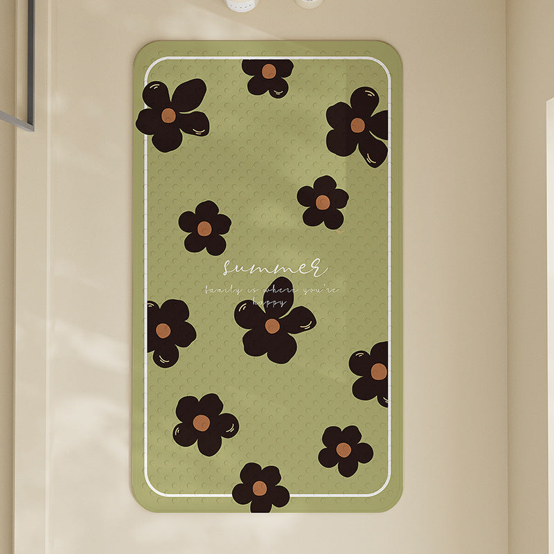 Blumen Anti-Rutsch Badematte Brehn