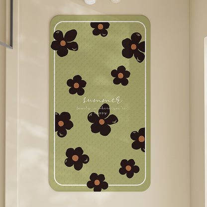 Blumen Anti-Rutsch Badematte Brehn