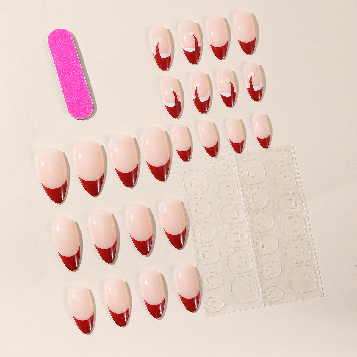 Chic French Tip Nagelkunst Set Brehn
