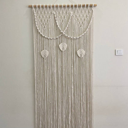 Macrame Blattmotiv Wandbehang Brehn