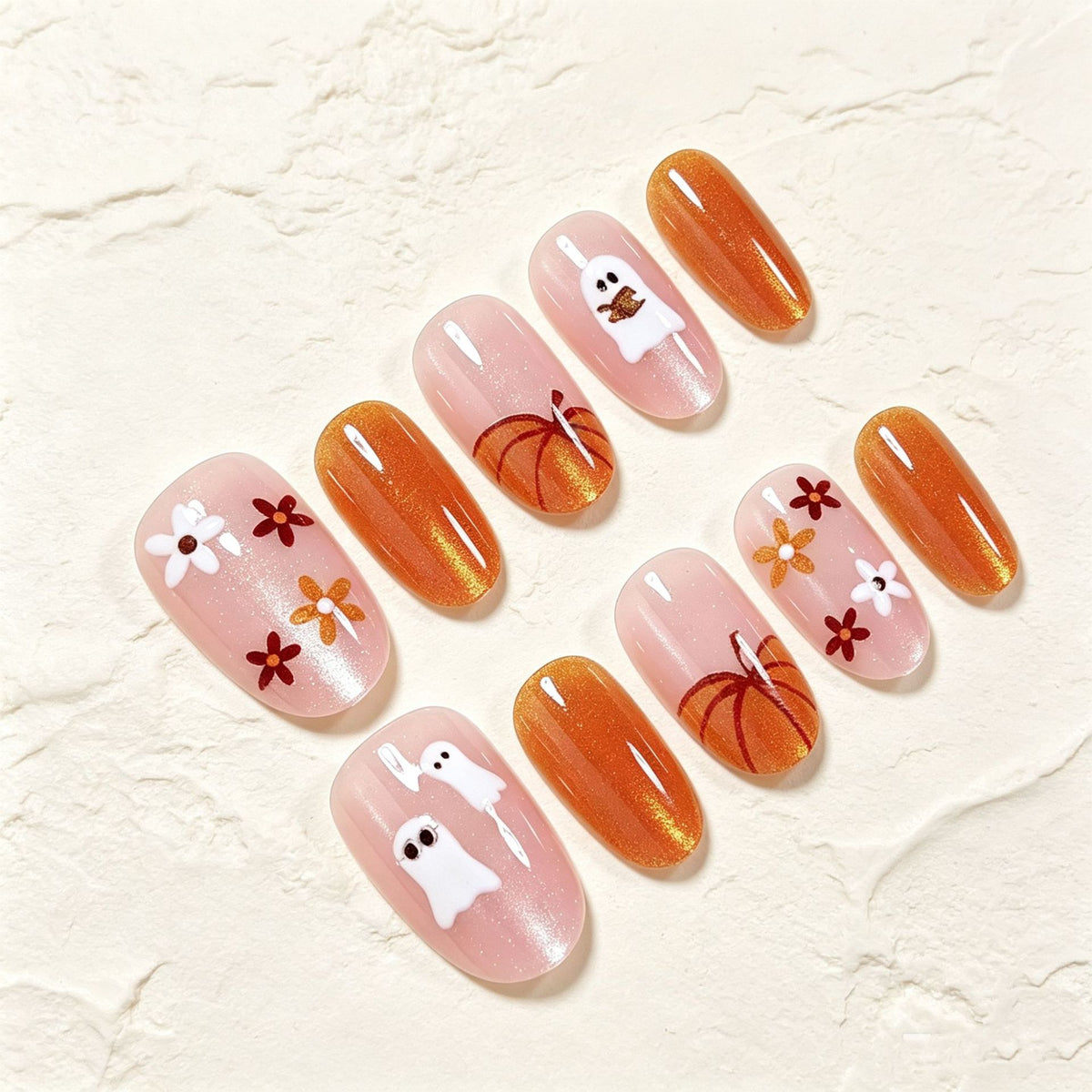 Halloween-inspirierte dekorative Klebe-Nagelkunst Set Brehn