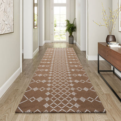 Geometrisch gemusterter Innenläufer Teppich