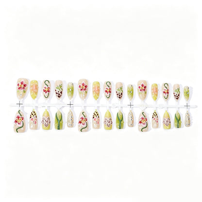 Dekoratives Floral 3D Nagelkunst Set Brehn