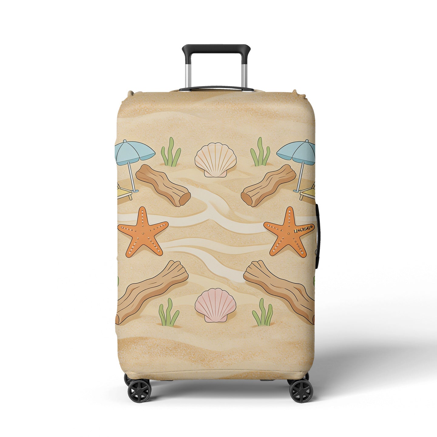 Damen Kofferhülle mit Strandmotiv Brehn