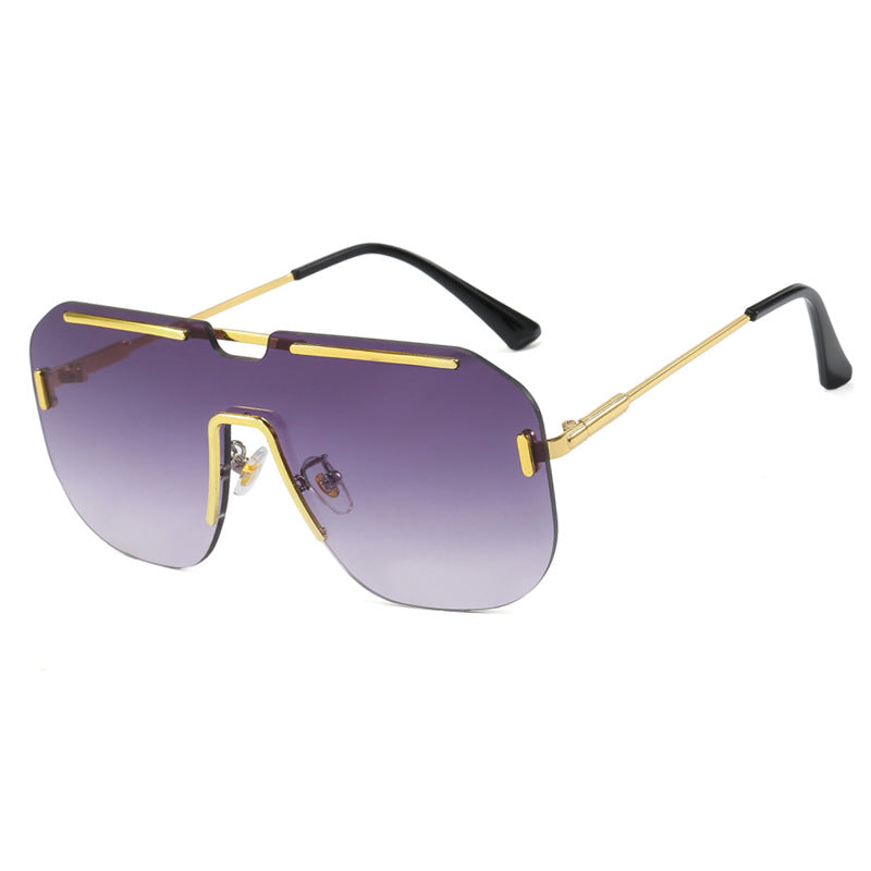 Damen geometrische Sonnenbrille mit stylischem Metallrahmen und UV-Schutz Brehn