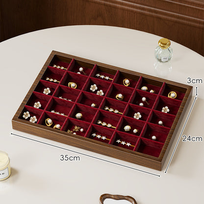 Zwölf-Fächer Bambus Schmuck Organizer Tray