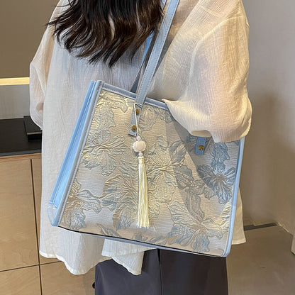Floral bestickte Handtasche