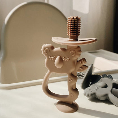 Silikon Koala Beißring Schnuller mit ergonomischem Griff und Sicherheits-Schraubanschluss