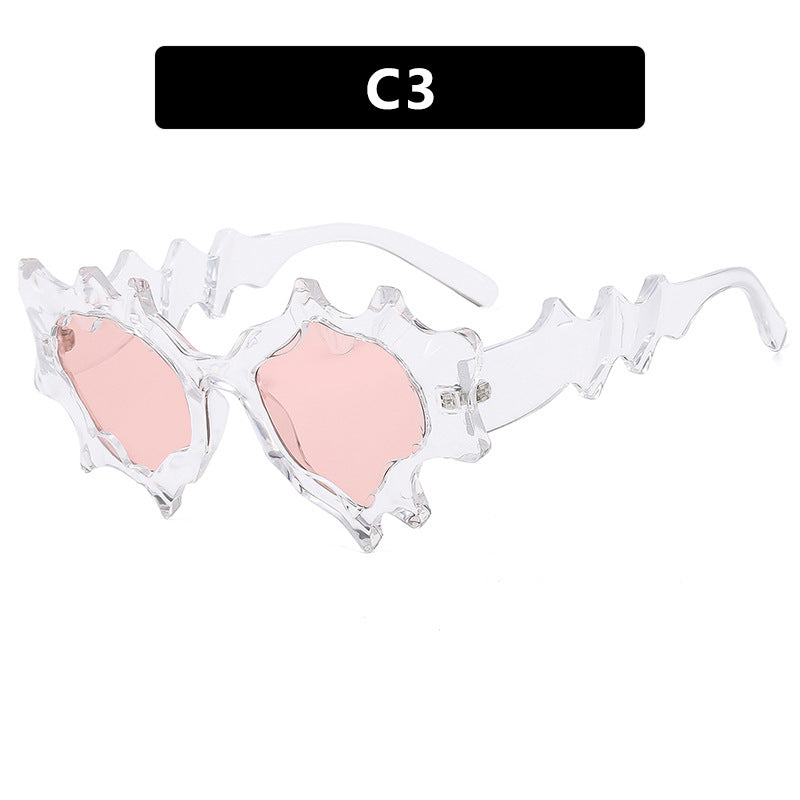 Damen außergewöhnliche Fashion-Sonnenbrille im kreativen Design Brehn
