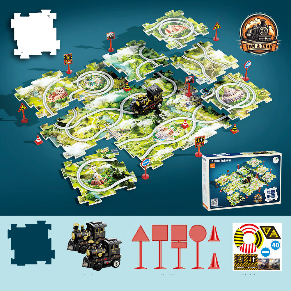 Brehn | Weihnachtliches Puzzle Bahn Zug Spielzeug
