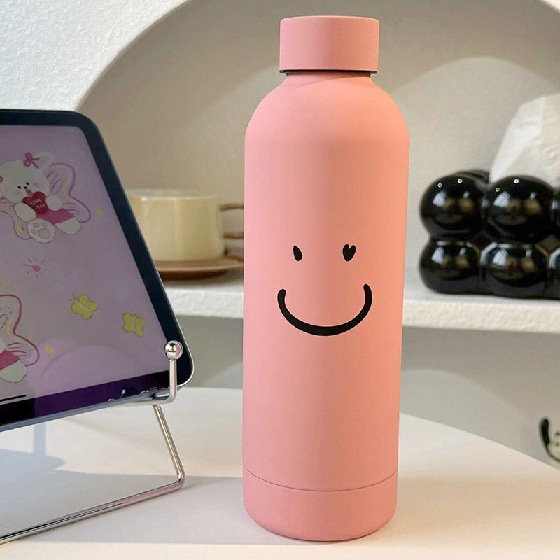 Damen Isolierflasche mit fröhlichem Smileys-Motiv Brehn