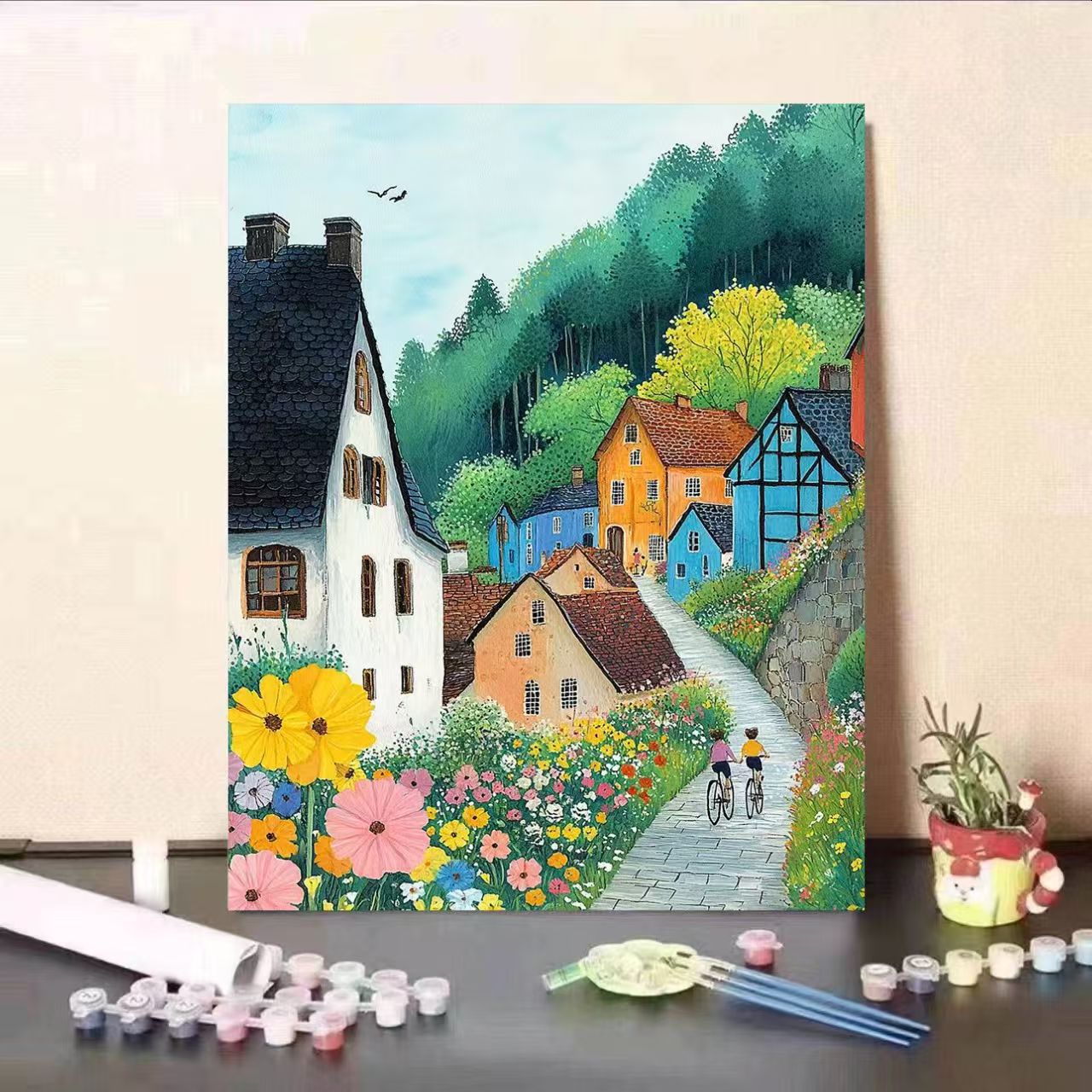 Scenic Village Malen nach Zahlen Kunstset Brehn