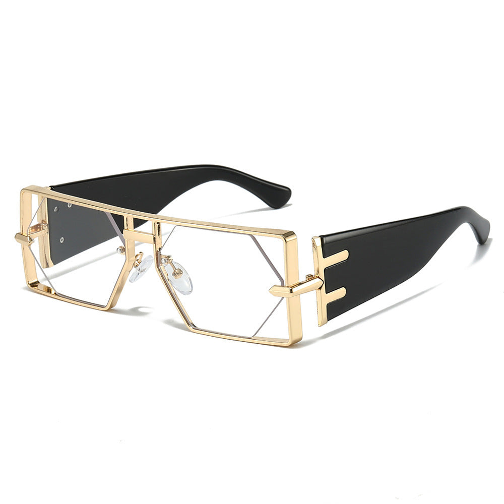 Geometrische Shield-Sonnenbrille mit hochwertigem Metallrahmen Brehn