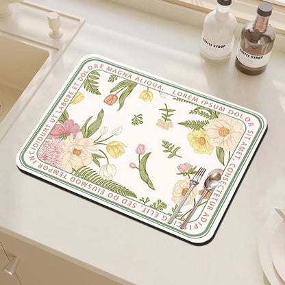 Florale dekorative Küchenmatte Brehn
