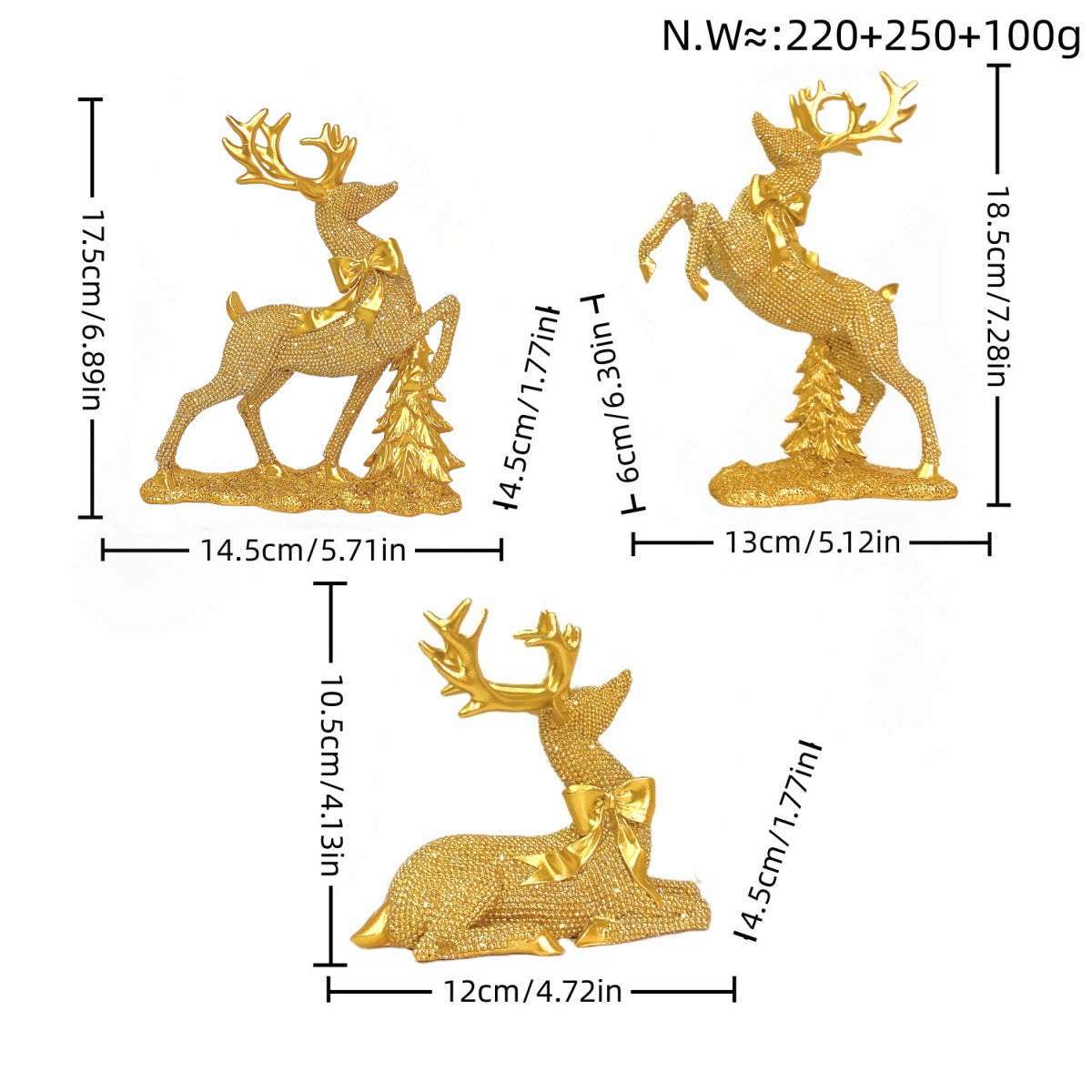 Luxuriöse Rentier Skulptur Brehn
