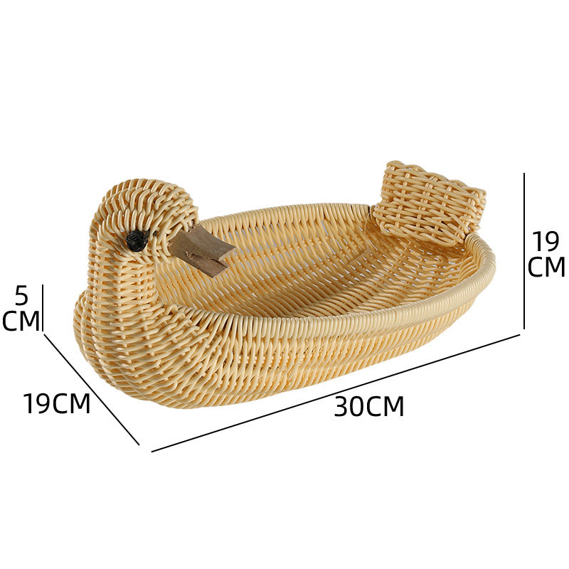 Unisex Geflochtener Dekorationskorb in Entenform Brehn