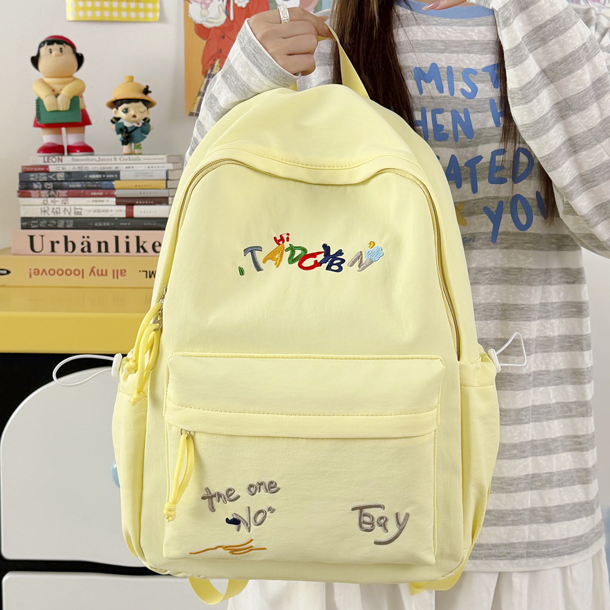 Stylische gestickte Rucksack Brehn