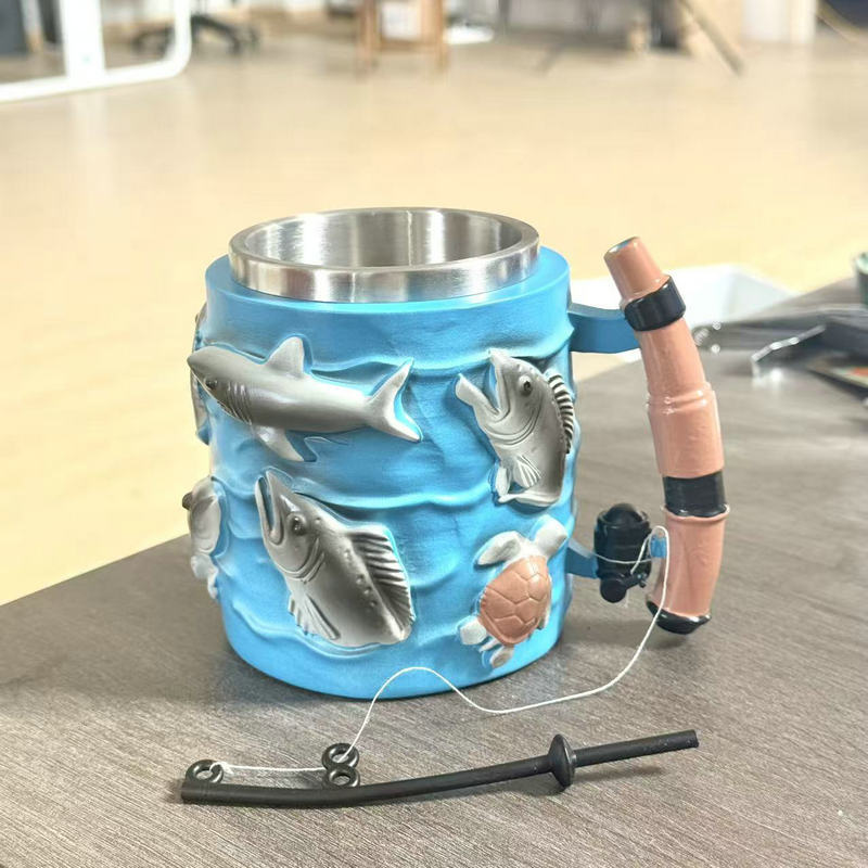 Lustige Angel-Kaffeetasse Brehn