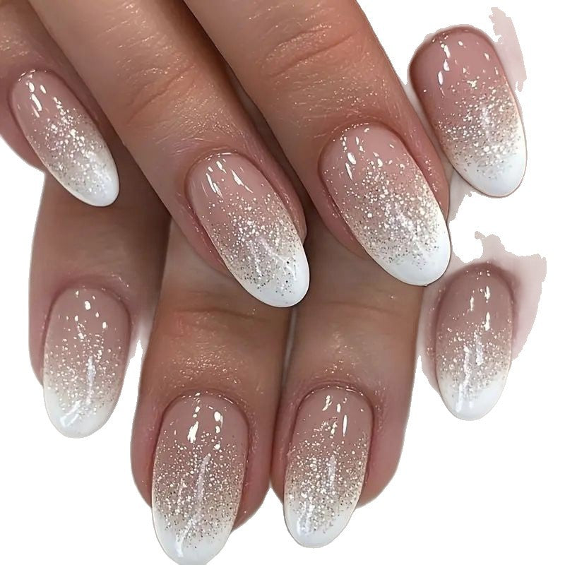 Glitzernde French Tip Nagelverbesserungen Brehn